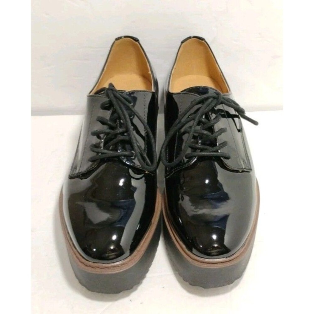 Madden Girl Written Shoes Womens 8M Black Patent Leather Platform - Picture 5 of 13